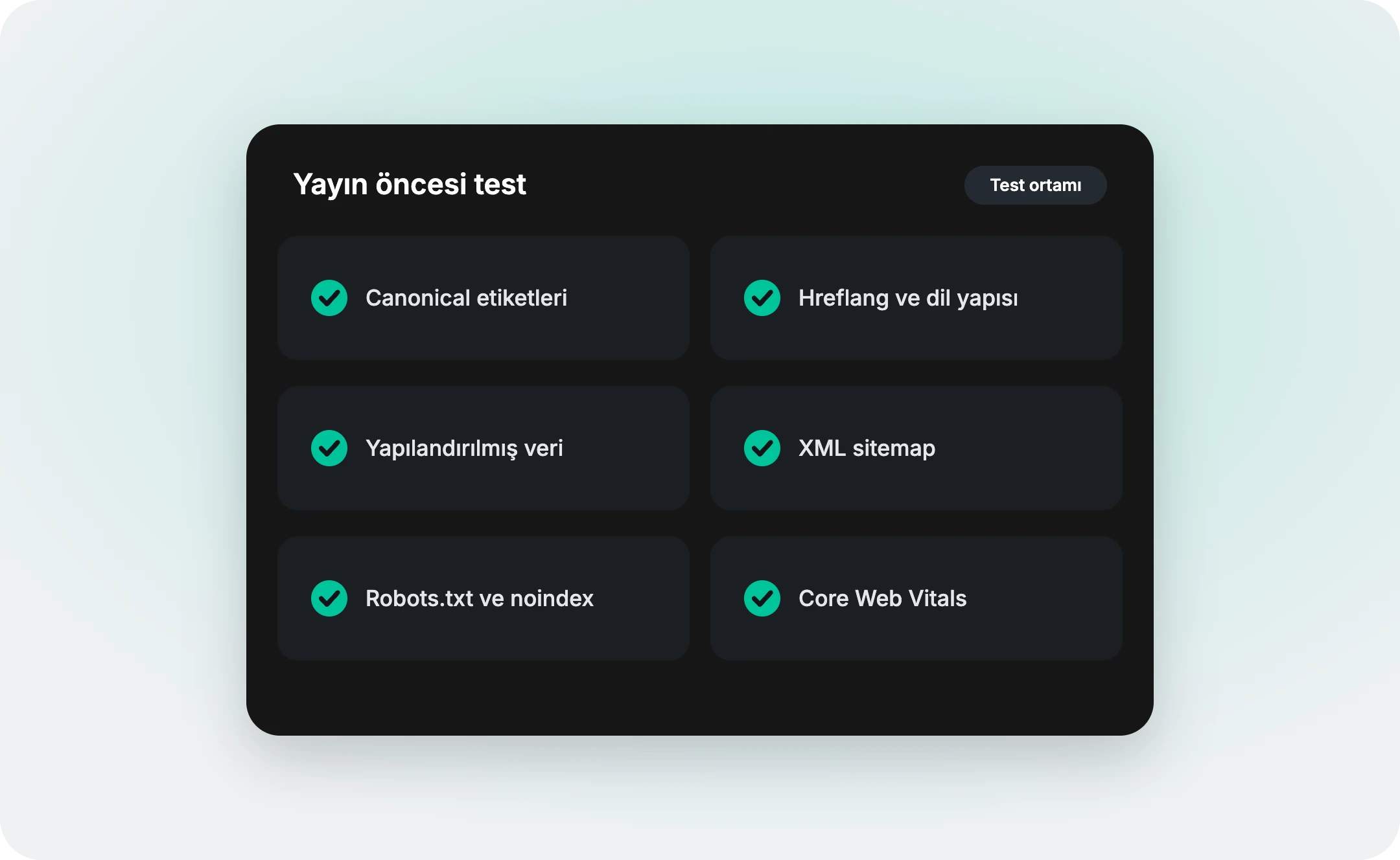 Yayın öncesi teknik SEO testleri